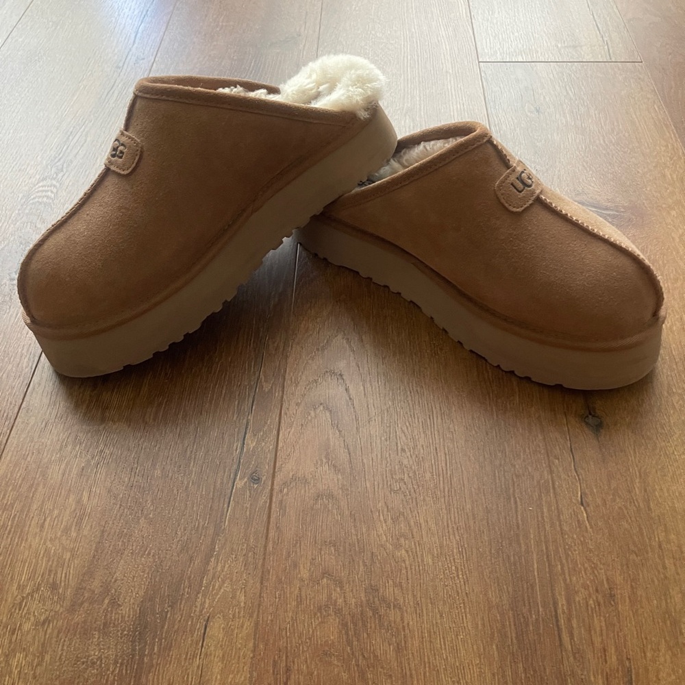 UGG Tan Slip-On Mules